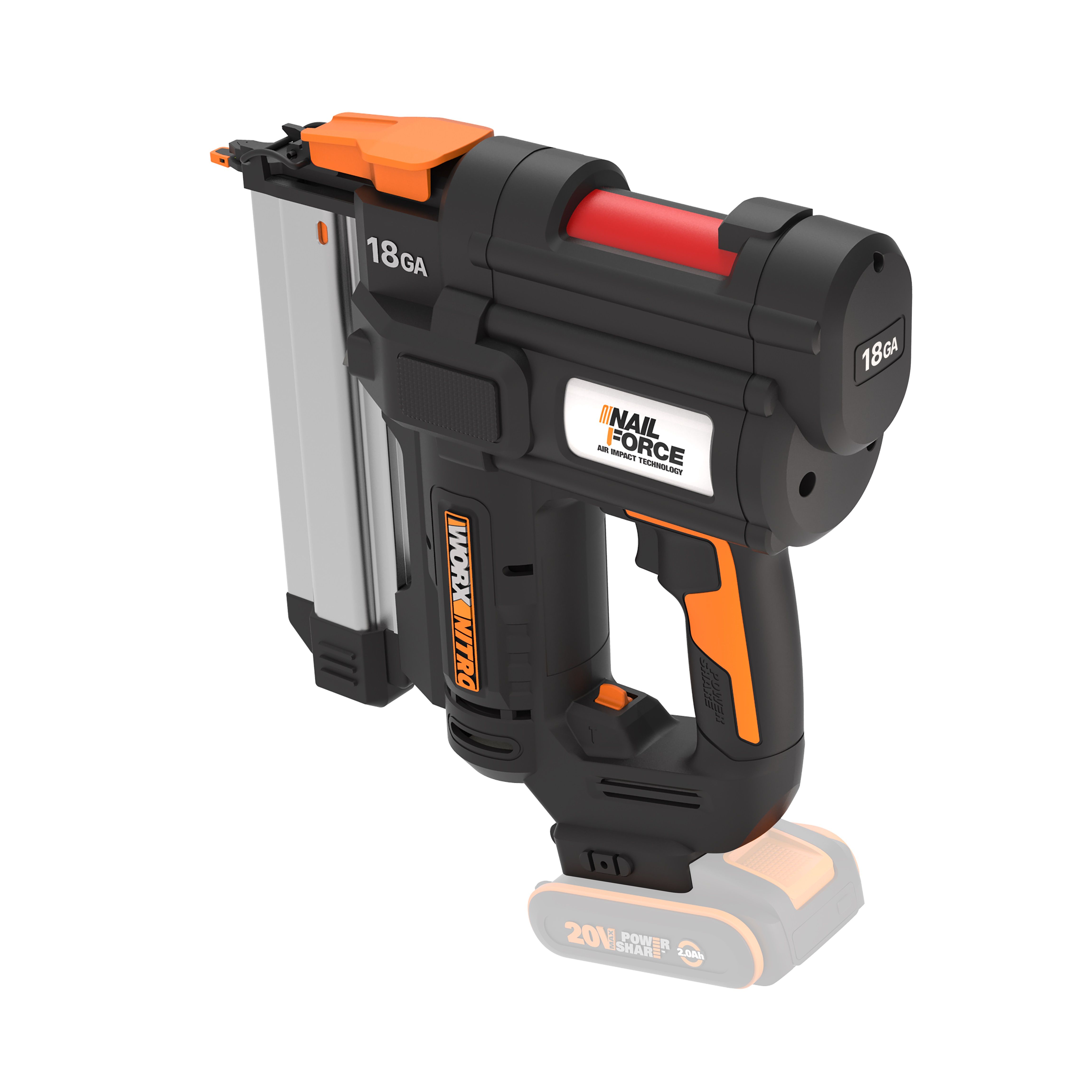 Worx WX842.9 - Clavadora de corona NITRO 20V (S/bat)